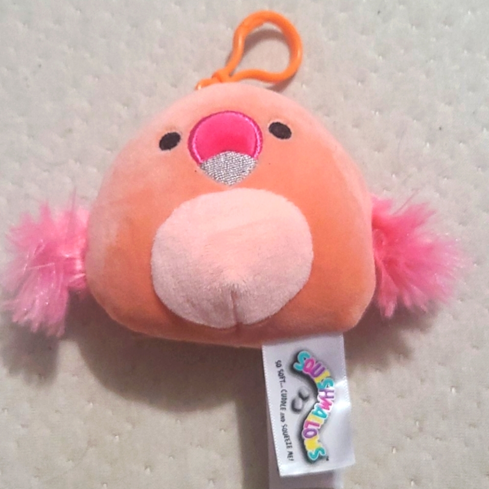 Flamingo Clip on Squishmallow